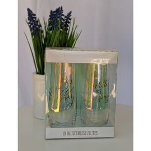 NWOT - Champagne Stemless Flute Set (Gift)